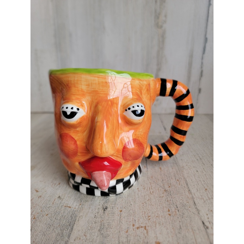 Judie Bomberger mood face tongue mug unique funny cup Halloween